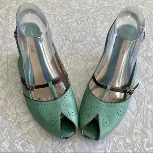 Amazing Anthropologie Retro Slingback Wedges 9
